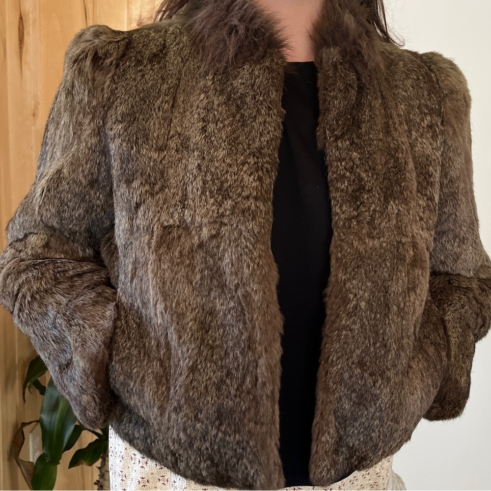 Vintage rabbit fur coat